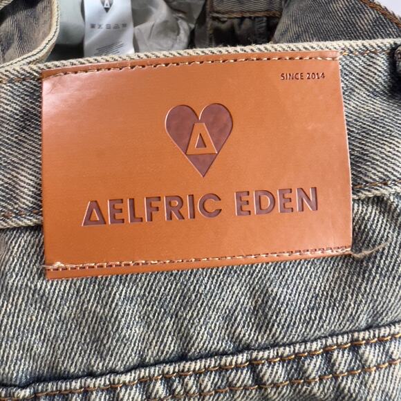 AELFRIC EDEN Men’s Distressed Wide Leg Cargo Jeans Size 30 Streetwear Y2K Retro - Picture 4 of 11